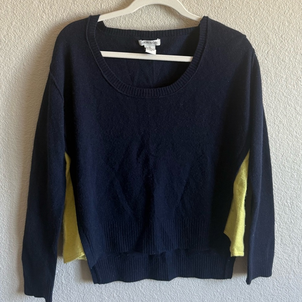 Vintage Wool and Cashmere Blend Sweater Colorful Unique Preppy